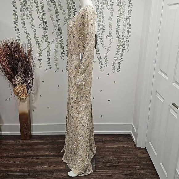 Mac Duggal GEOMETRIC EMBELLISHED EVENING GOWN Sz 16 - Picture 7 of 12